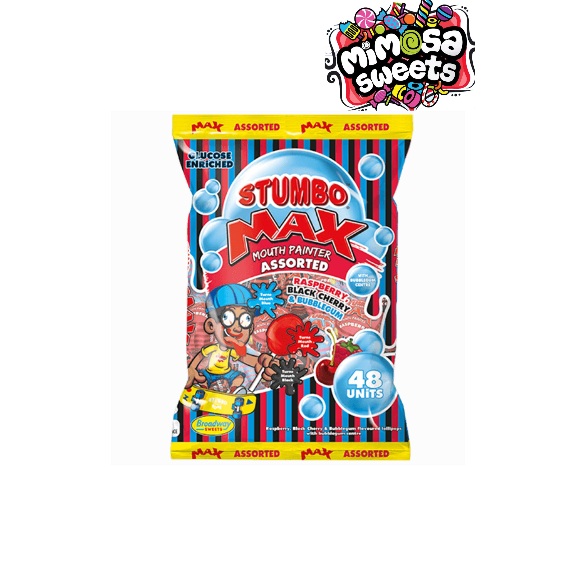 Stumbo Lollipops Max Mouth Painter Assorted 48 s MIMOSA SWEETS Stumbo Lollipops Max Mouth Painter Assorted 48 s MIMOSA SWEETS