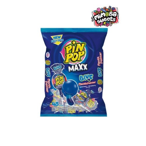 Aldor Pin Pop Maxx Blue Mouth Painter Lollipops 48's