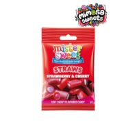 Mister Sweet Straws Strawberry & Cherry 60gx24