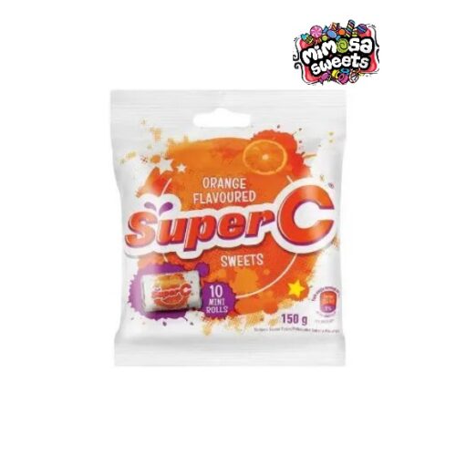 Super C Sweets Mini Rolls Orange 150g