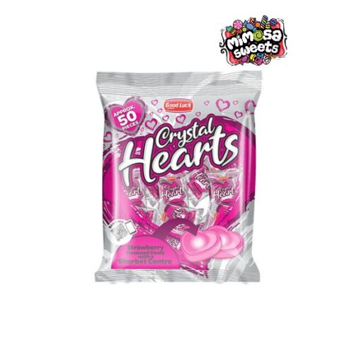 Good Luck Sweets Crystal Hearts Strawberry 50's
