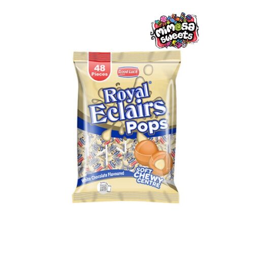Good Luck Sweets Royal Eclairs Pops White Chocolate 48's