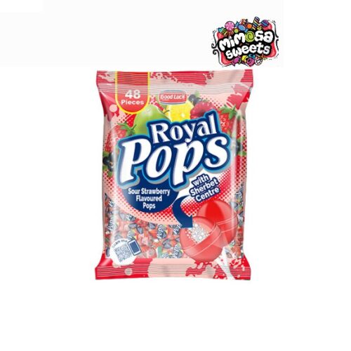 Good Luck Sweets Royal Pops Sour Strawberry 48's