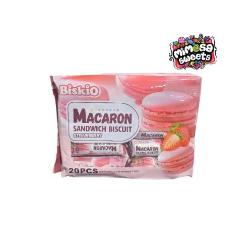 Ama Bom Biskio Macaron Sandwich Biscuits Strawberry 26gx20