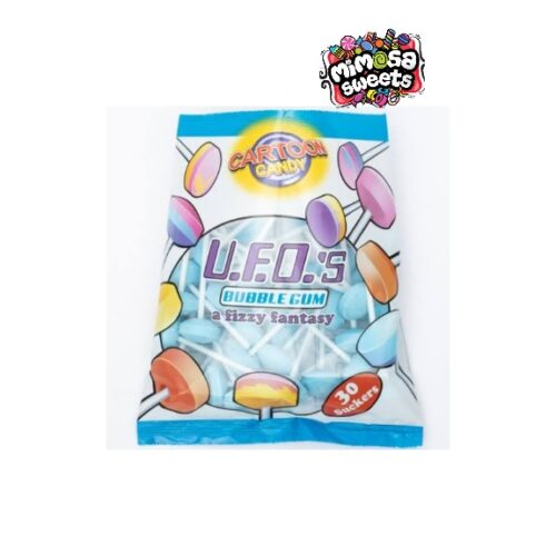 Cartoon Candy UFO'S Bubblegum Lollipops Wrapped 30's