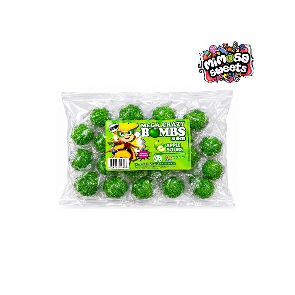 Mega Crazy Fizzy Bombs Sour Apple 20's