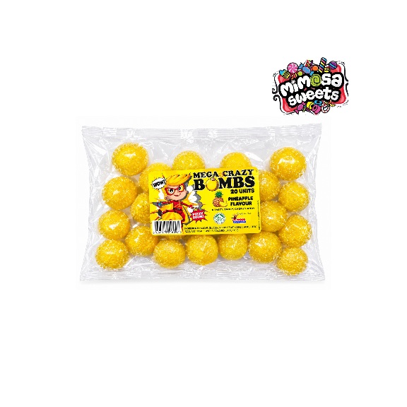 Mega Crazy Fizzy Bombs Sour Pineapple 20's