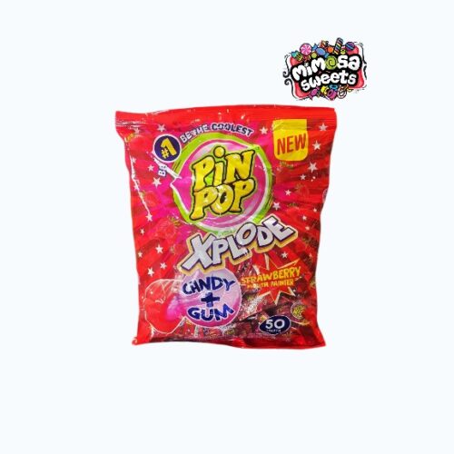 Aldor Pin Pop Xplode Candy + Gum Strawberry Mouth Painter 50's