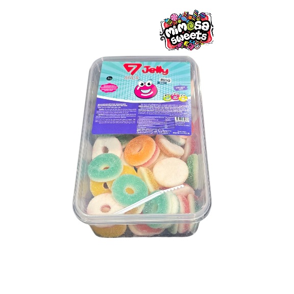 7 Stick Jelly Fizzy Rings Assorted 900g