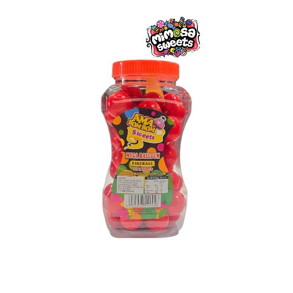 Ama Bom Mega Ballgum Jar Fireball 50's