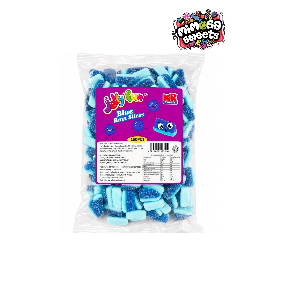 Krs Jelly Fun Blue Razz Slices 750g
