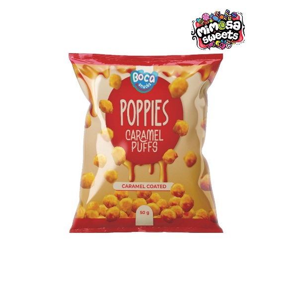 Boca Snacks Poppies Caramel Puffs 50gx24