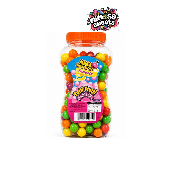Ama Bom Mini Gum Balls Jar Tutti Frutti 200's