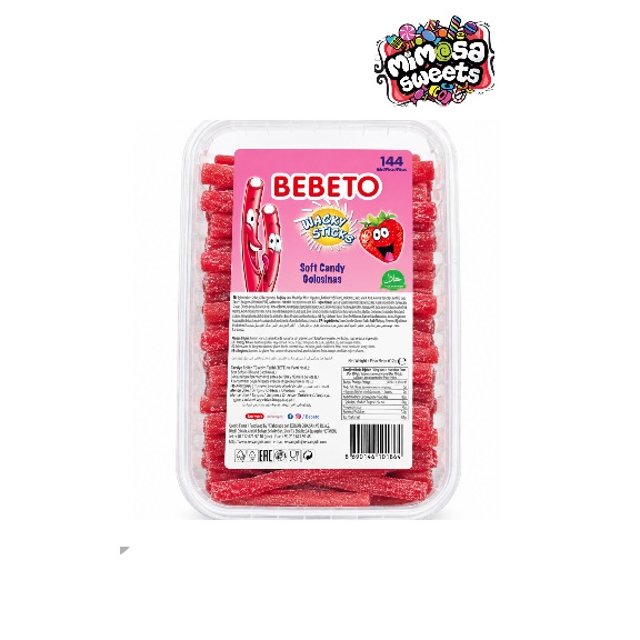 Bebeto Wacky Sticks Strawberry 144's