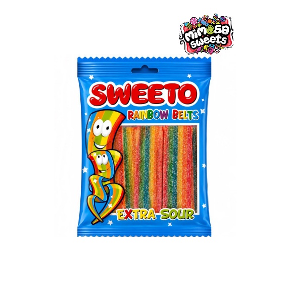 Sweeto Sour Belts Rainbow 80gx12