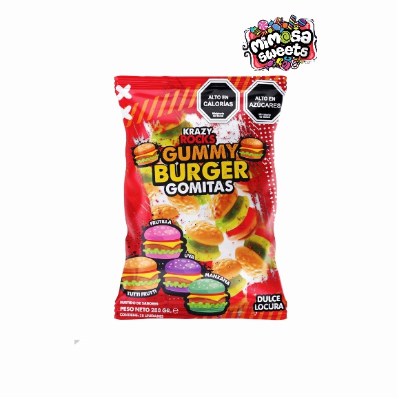 Krazy Rocks Gummy Burger 28's
