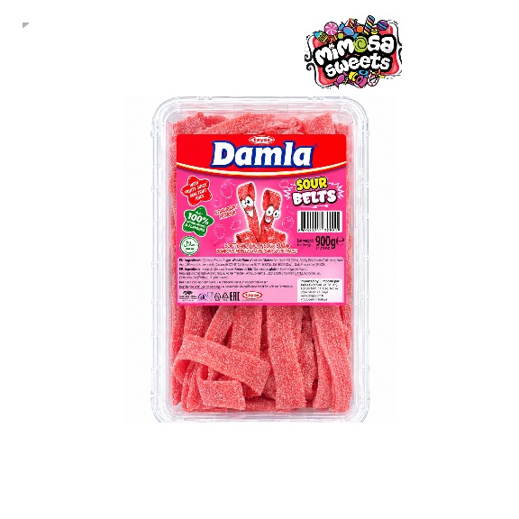 Tayas Damla Sour Belts Strawberry 100's
