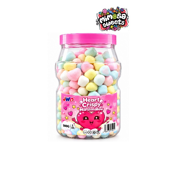 Jwd Heart Crispy Marshmallow 500g