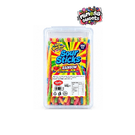 Ama Bom Sour Sticks Rainbow 100's